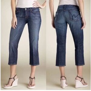 Citizens of Humanity Kelly #063 Low Waist Cropped Denim Blue Jeans Size 30